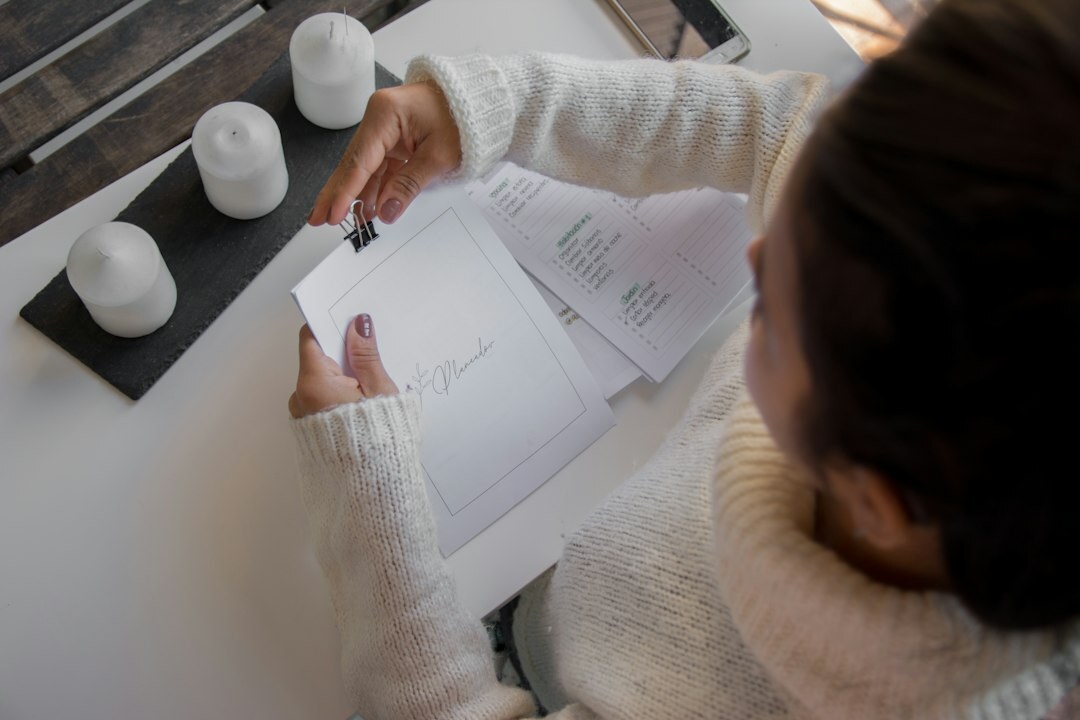 person reviewing insurance documents