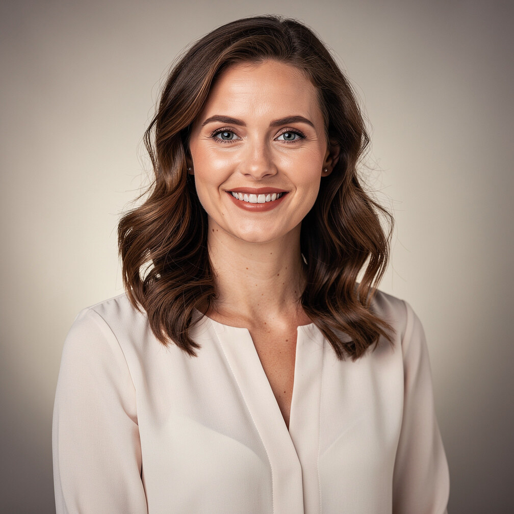Portrait of a young Danish female journalist and interviewer