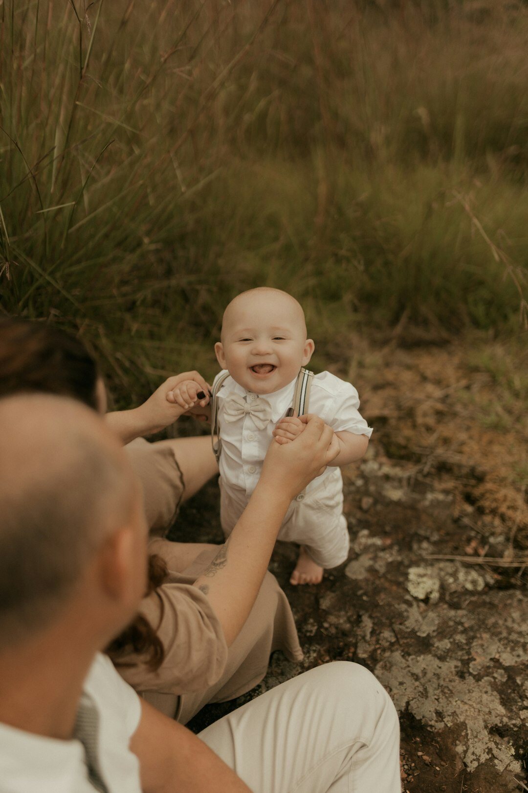 happy family outdoors